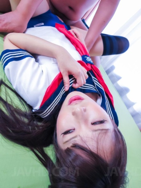 Japanese coed Yuri Sakurai has oral and vaginal sex in crotchless underwear 67616744