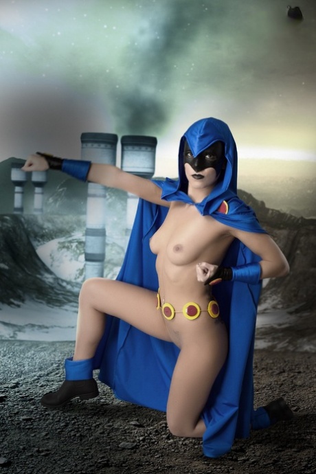 Solo girl shows her firm tits and smooth pussy in cosplay clothing 91107452