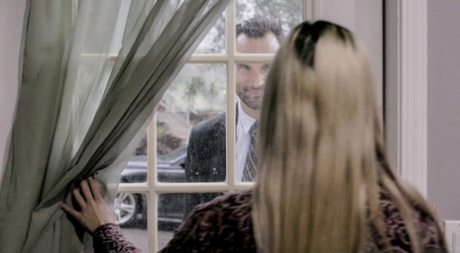 Cheating blond Christie Stevens is confronted by hubby while caught in the act 25816546