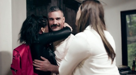 Brunette teen Whitney Wright hugs her mother after sex with her stepdad 59589771