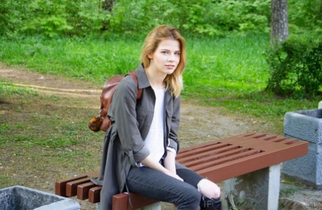 Redhead amateur Crystal Maiden is freed of clothes before oral and anal sex 86535759