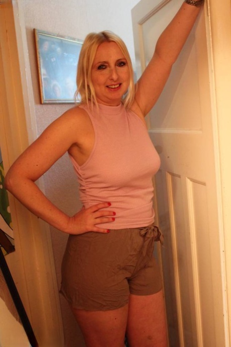 Blonde British woman Tracey Lain has POV sex in black suede boots 97649844