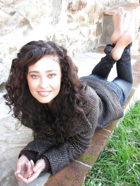 Brunette girl Erica adores to show her stunning legs and feet 28017878